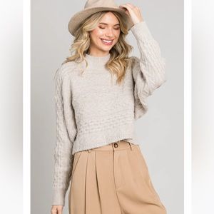 Cable Knit cropped sweater